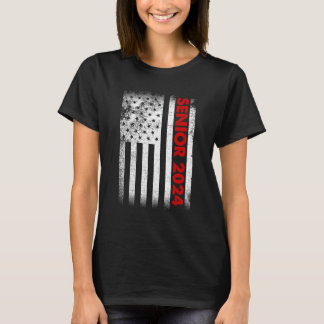 Senior 2024 American Flag USA Abschluss Class of T-Shirt
