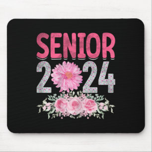 Senior 2024 Blume Abschluss Class of 2024 Women Mousepad