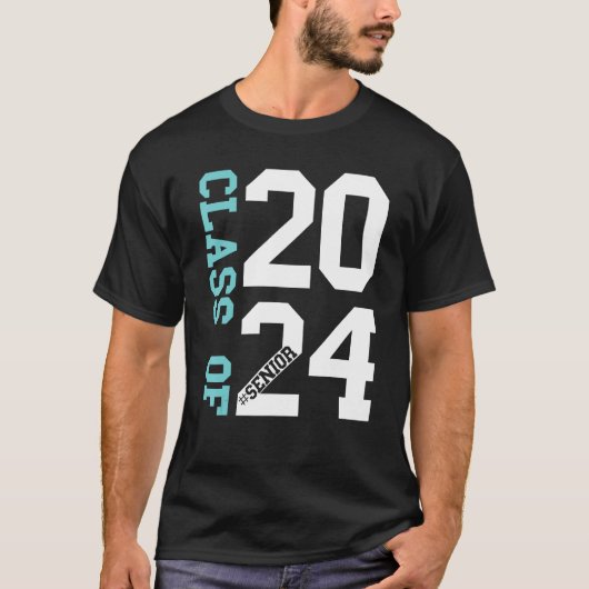Senior 2024 Class of 2024 First Day Or Graduation T-Shirt (Vorderseite)
