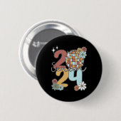 Senior 2024 Disco Balls Letzter Schultag Button (Vorne & Hinten)