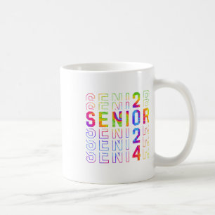 Senior 2024 Funny Krawatte-Farbstoff-Klasse des Ab Kaffeetasse
