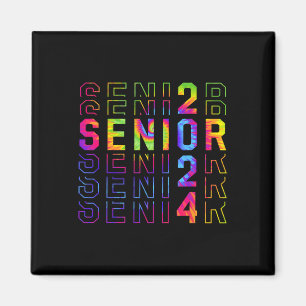 Senior 2024 Funny Krawatte-Farbstoff-Klasse des Ab Magnet