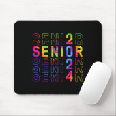 Senior 2024 Funny Krawatte-Farbstoff-Klasse des Ab Mousepad (Mit Mouse)