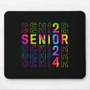 Senior 2024 Funny Krawatte-Farbstoff-Klasse des Ab Mousepad