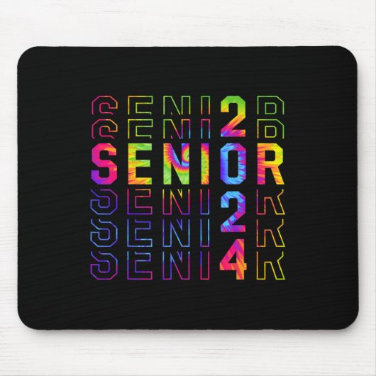 Senior 2024 Funny Krawatte-Farbstoff-Klasse des Ab Mousepad (Vorne)