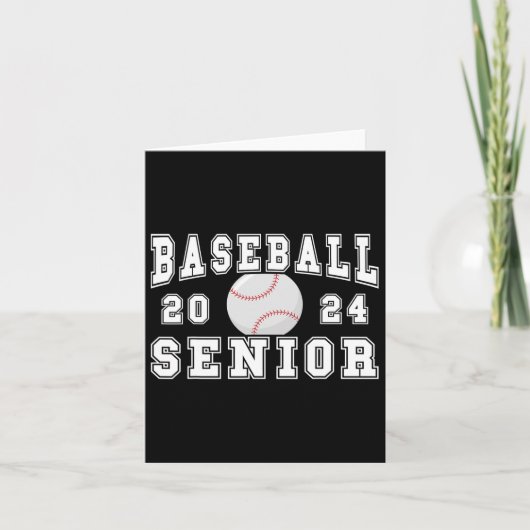 Senior 2024 Graduation Party Idee Baseball Senior Karte (Vorderseite)
