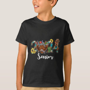Senior 2024 Highland Cow Western Abschluss Class T-Shirt