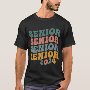 Senior 2024 Retro Class of 2024 Seniors Abschluss T-Shirt