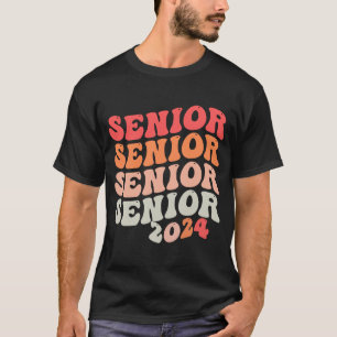 Senior 2024 Retro Class of 2024 Seniors Abschluss T-Shirt