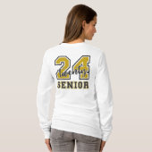 Senior 2024, Senior Gift Abschluss Back and Front T-Shirt (Schwarz voll)