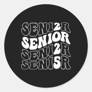 Senior 2025 Abschluss Cl von 2025 Runder Aufkleber