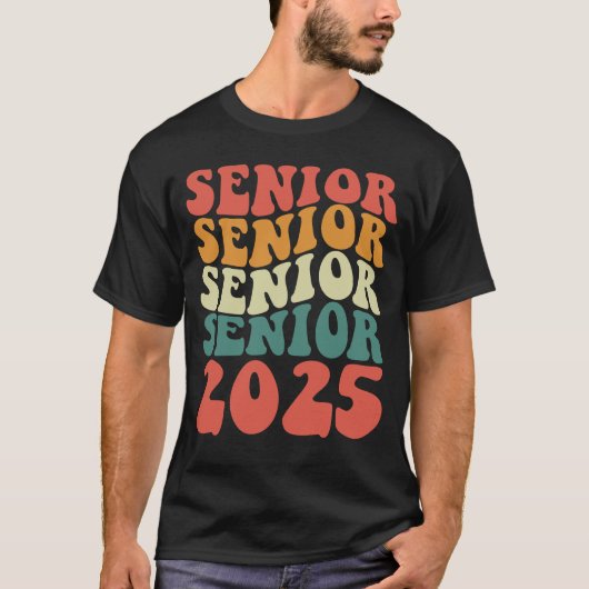 Senior 2025 Abschluss Class of 2025 Retro T-Shirt (Vorderseite)
