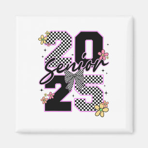 Senior 2025 Abschluss Coquette Bow Graduate Women Magnet