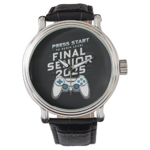 Senior 2025 Abschlussjahrgang 2025 Gamer Videospie Armbanduhr