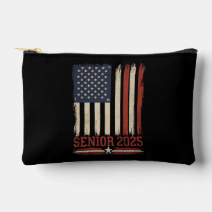 Senior 2025 Amerikanische Flagge USA Abschlussklas Zubehörtasche
