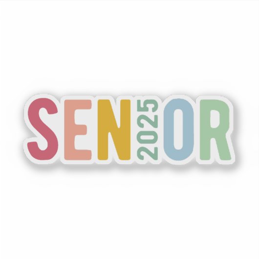 Senior 2025 aufkleber (Vorderseite)