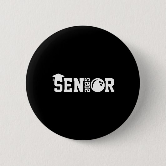 Senior 2025 Bowling Player CL of 2025 Abschluss s Button (Vorderseite)