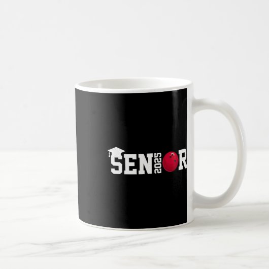 Senior 2025 Bowling Player CL of 2025 Abschluss s Kaffeetasse (Rechts)