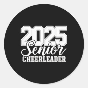 Senior 2025 Cheer Team Mama High School Abschluss Runder Aufkleber