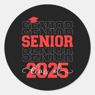 Senior 2025 CK to School Uni-Abschluß Cl of Runder Aufkleber