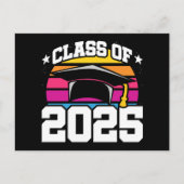 Senior 2025 Class of 2025 Abschluss Retro Sunset Postkarte (Vorderseite)