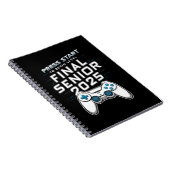 Senior 2025 Class of 2025 Gamer Video Games Notizblock (Rechte Seite)