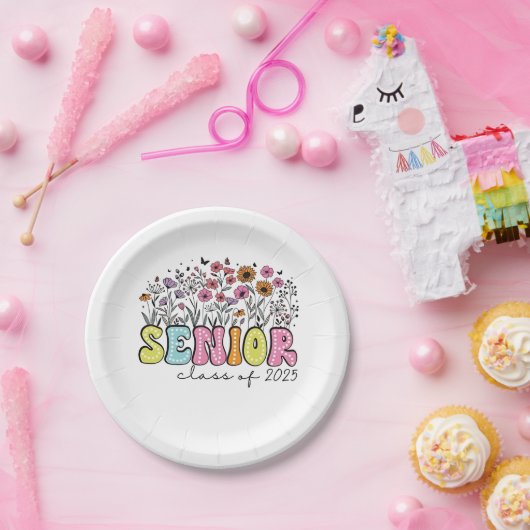 Senior 2025 Class of 2025 Spring Blossom Blume Pappteller (Party)