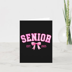Senior 2025 Coquette Abschlussklasse 2025 Rosa Sch Karte