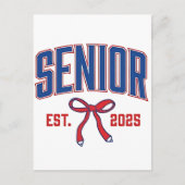 Senior 2025 Coquette Class of 2025 Pink Bows Ankündigungspostkarte (Vorderseite)