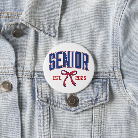 Senior 2025 Coquette Class of 2025 Pink Bows Button (Beispiel)