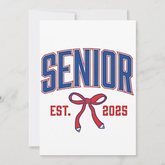 Senior 2025 Coquette Class of 2025 Pink Bows Einladung (Vorderseite)