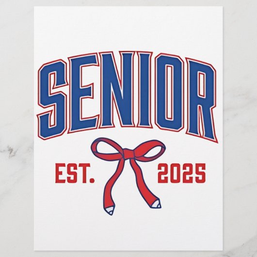 Senior 2025 Coquette Class of 2025 Pink Bows Flyer (Vorne)