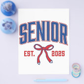 Senior 2025 Coquette Class of 2025 Pink Bows Flyer (Einzeln)