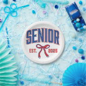 Senior 2025 Coquette Class of 2025 Pink Bows Pappteller (Party)