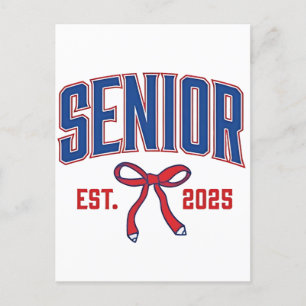 Senior 2025 Coquette Class of 2025 Pink Bows Postkarte