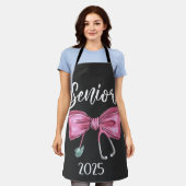 Senior 2025 Coquette Class of 2025 Pink Bows Schürze (Getragen)