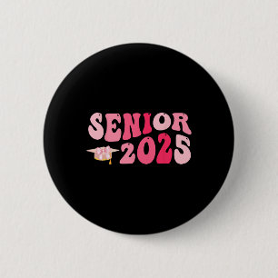 Senior 2025 Coquette Rosa Schleife Cl Von 2025 Zur Button