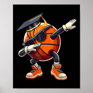 Senior 2025 Dabbing Basketball Ball Cl of 2025 Gra Poster