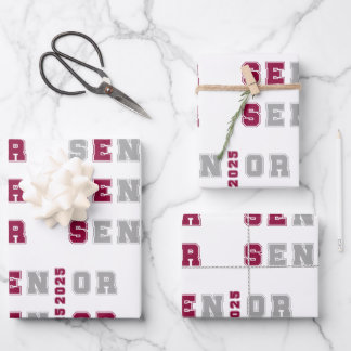Senior 2025 geschenkpapier set