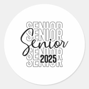 Senior 2025 Graduate Uni University Abschluss Runder Aufkleber