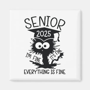 Senior 2025 High School Uni-Abschluß Year Cl Magnet