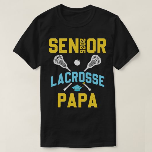 Senior 2025 Lacrosse Abschluss Lacrosse Lacrosse T-Shirt (Design vorne)