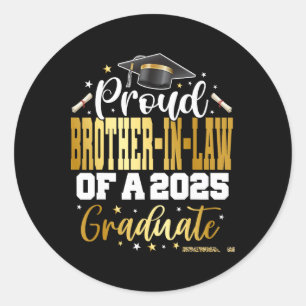 Senior 2025 Proud Brother-in-Schwieger einer Cl vo Runder Aufkleber