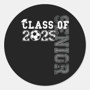 Senior 2025 Soccer CL of 2025 Funny Abschluss 202 Runder Aufkleber