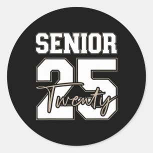 Senior 2025 Uni High School Abschluss CL of Runder Aufkleber