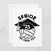 Senior 2025 Volleyball-Abschluss Ankündigungspostkarte (Vorne/Hinten)
