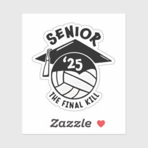 Senior 2025 Volleyball-Abschluss Aufkleber
