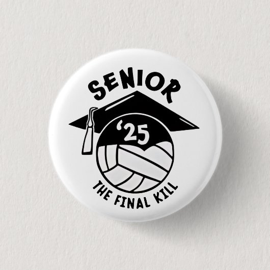 Senior 2025 Volleyball-Abschluss Button (Vorderseite)