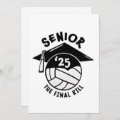 Senior 2025 Volleyball-Abschluss Feiertagskarte (Vorne/Hinten)