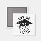 Senior 2025 Volleyball-Abschluss Magnet (Vorderseite/Rückseite)